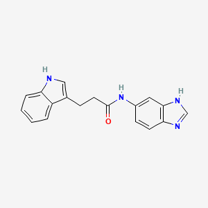 molecular formula C18H16N4O B4520212 N-(1H-benzimidazol-5-yl)-3-(1H-indol-3-yl)propanamide 