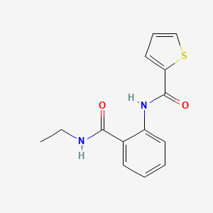 molecular formula C14H14N2O2S B4520421 N-[2-(ethylcarbamoyl)phenyl]thiophene-2-carboxamide 