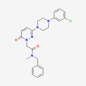 molecular formula C24H26ClN5O2 B4520424 N-benzyl-2-(3-(4-(3-chlorophenyl)piperazin-1-yl)-6-oxopyridazin-1(6H)-yl)-N-methylacetamide 