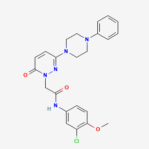 molecular formula C23H24ClN5O3 B4520429 N-(3-chloro-4-methoxyphenyl)-2-[6-oxo-3-(4-phenylpiperazin-1-yl)pyridazin-1(6H)-yl]acetamide 