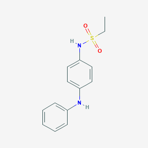 molecular formula C14H16N2O2S B452053 N-[4-(PHENYLAMINO)PHENYL]ETHANE-1-SULFONAMIDE 