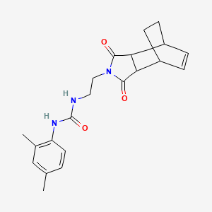 molecular formula C21H25N3O3 B4520623 N-(2,4-dimethylphenyl)-N'-[2-(1,3-dioxo-1,3,3a,4,7,7a-hexahydro-2H-4,7-ethanoisoindol-2-yl)ethyl]urea 