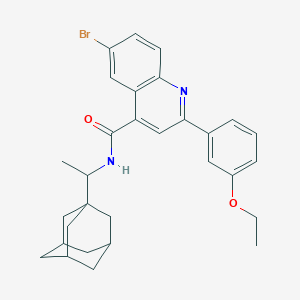molecular formula C30H33BrN2O2 B452070 N-[1-(1-adamantyl)ethyl]-6-bromo-2-(3-ethoxyphenyl)-4-quinolinecarboxamide 