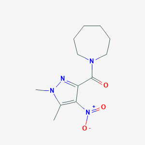 molecular formula C12H18N4O3 B452074 azepan-1-yl(1,5-dimethyl-4-nitro-1H-pyrazol-3-yl)methanone 