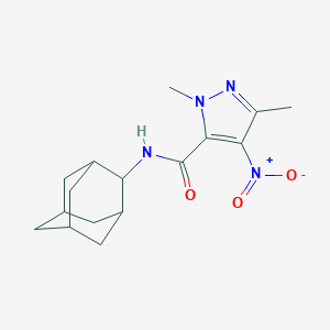 molecular formula C16H22N4O3 B452077 N-(2-ADAMANTYL)-1,3-DIMETHYL-4-NITRO-1H-PYRAZOLE-5-CARBOXAMIDE 