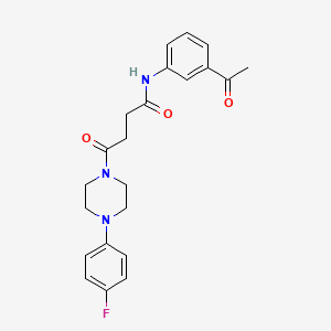 molecular formula C22H24FN3O3 B4520779 N-(3-acetylphenyl)-4-[4-(4-fluorophenyl)piperazino]-4-oxobutanamide 