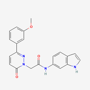 molecular formula C21H18N4O3 B4520969 N-(1H-indol-6-yl)-2-(3-(3-methoxyphenyl)-6-oxopyridazin-1(6H)-yl)acetamide 