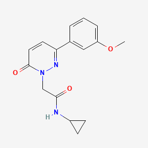 molecular formula C16H17N3O3 B4520984 N-cyclopropyl-2-[3-(3-methoxyphenyl)-6-oxopyridazin-1(6H)-yl]acetamide 