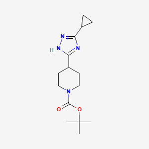 molecular formula C15H24N4O2 B4521041 tert-butyl 4-(3-cyclopropyl-1H-1,2,4-triazol-5-yl)piperidine-1-carboxylate 