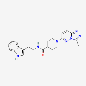 molecular formula C22H25N7O B4521119 N-[2-(1H-indol-3-yl)ethyl]-1-(3-methyl[1,2,4]triazolo[4,3-b]pyridazin-6-yl)piperidine-4-carboxamide 