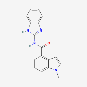 molecular formula C17H14N4O B4521195 N-(1,3-dihydro-2H-benzimidazol-2-ylidene)-1-methyl-1H-indole-4-carboxamide 