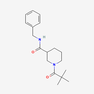 molecular formula C18H26N2O2 B4521310 N-benzyl-1-(2,2-dimethylpropanoyl)piperidine-3-carboxamide 