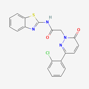 molecular formula C19H13ClN4O2S B4521396 N-[(2Z)-1,3-benzothiazol-2(3H)-ylidene]-2-[3-(2-chlorophenyl)-6-oxopyridazin-1(6H)-yl]acetamide 