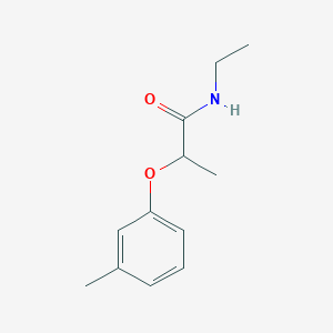 molecular formula C12H17NO2 B4521465 N-ethyl-2-(3-methylphenoxy)propanamide 