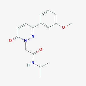 molecular formula C16H19N3O3 B4521558 N-isopropyl-2-[3-(3-methoxyphenyl)-6-oxo-1(6H)-pyridazinyl]acetamide 