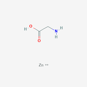 molecular formula C₄H₈N₂O₄Zn B045216 Zinc glycinate CAS No. 7214-08-6