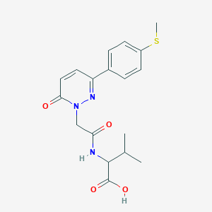 molecular formula C18H21N3O4S B4521621 N-{[3-[4-(methylthio)phenyl]-6-oxo-1(6H)-pyridazinyl]acetyl}valine 