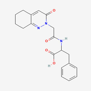 molecular formula C19H21N3O4 B4521628 N-[(3-oxo-5,6,7,8-tetrahydro-2(3H)-cinnolinyl)acetyl]phenylalanine 