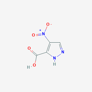 molecular formula C4H3N3O4 B045217 4-Nitro-1H-pyrazole-3-carboxylic acid CAS No. 5334-40-7