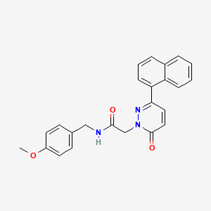 molecular formula C24H21N3O3 B4521753 N-(4-methoxybenzyl)-2-(3-(naphthalen-1-yl)-6-oxopyridazin-1(6H)-yl)acetamide 