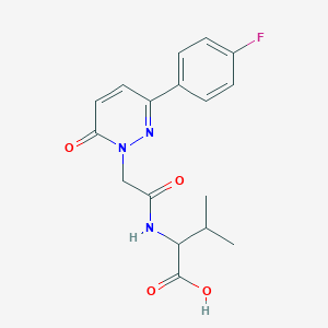 molecular formula C17H18FN3O4 B4521787 N-{[3-(4-fluorophenyl)-6-oxo-1(6H)-pyridazinyl]acetyl}valine 