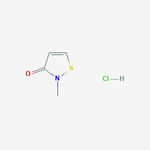 molecular formula C4H6ClNOS B045219 2-Methyl-4-isothiazolin-3-one hydrochloride CAS No. 26172-54-3