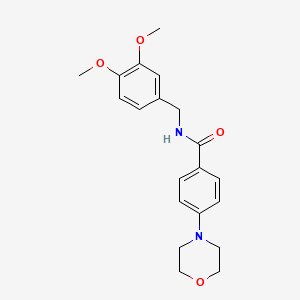 molecular formula C20H24N2O4 B4521935 N-(3,4-dimethoxybenzyl)-4-(4-morpholinyl)benzamide 