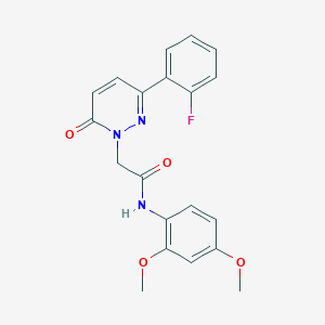 molecular formula C20H18FN3O4 B4521937 N-(2,4-dimethoxyphenyl)-2-[3-(2-fluorophenyl)-6-oxopyridazin-1(6H)-yl]acetamide 
