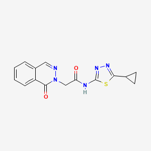 molecular formula C15H13N5O2S B4521948 N-(5-cyclopropyl-1,3,4-thiadiazol-2-yl)-2-(1-oxophthalazin-2(1H)-yl)acetamide 