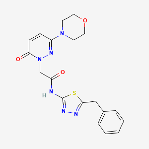 molecular formula C19H20N6O3S B4521965 N-[(2E)-5-benzyl-1,3,4-thiadiazol-2(3H)-ylidene]-2-[3-(morpholin-4-yl)-6-oxopyridazin-1(6H)-yl]acetamide 