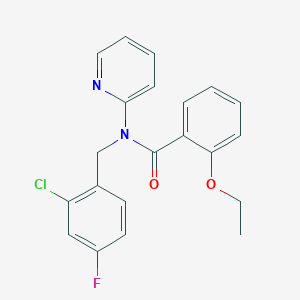 molecular formula C21H18ClFN2O2 B4521974 N-[(2-CHLORO-4-FLUOROPHENYL)METHYL]-2-ETHOXY-N-(PYRIDIN-2-YL)BENZAMIDE 