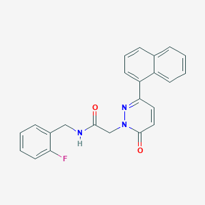 molecular formula C23H18FN3O2 B4522038 N-(2-fluorobenzyl)-2-[3-(1-naphthyl)-6-oxo-1(6H)-pyridazinyl]acetamide 