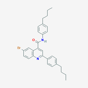 molecular formula C30H31BrN2O B452209 6-bromo-N,2-bis(4-butylphenyl)quinoline-4-carboxamide 