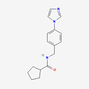 molecular formula C16H19N3O B4522171 N-[(4-imidazol-1-ylphenyl)methyl]cyclopentanecarboxamide 