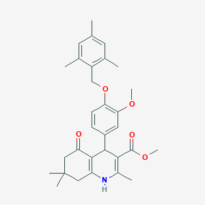 molecular formula C31H37NO5 B452218 Methyl 4-[4-(mesitylmethoxy)-3-methoxyphenyl]-2,7,7-trimethyl-5-oxo-1,4,5,6,7,8-hexahydro-3-quinolinecarboxylate 