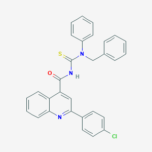molecular formula C30H22ClN3OS B452251 N-[benzyl(phenyl)carbamothioyl]-2-(4-chlorophenyl)quinoline-4-carboxamide 