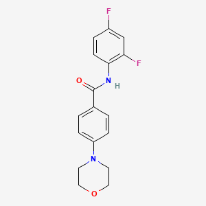 molecular formula C17H16F2N2O2 B4522851 N-(2,4-difluorophenyl)-4-(4-morpholinyl)benzamide 