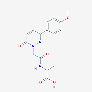 molecular formula C16H17N3O5 B4523019 N-{[3-(4-methoxyphenyl)-6-oxo-1(6H)-pyridazinyl]acetyl}alanine 