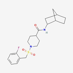 molecular formula C20H27FN2O3S B4523042 N-bicyclo[2.2.1]hept-2-yl-1-[(2-fluorobenzyl)sulfonyl]-4-piperidinecarboxamide 