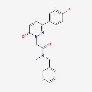molecular formula C20H18FN3O2 B4523108 N-benzyl-2-(3-(4-fluorophenyl)-6-oxopyridazin-1(6H)-yl)-N-methylacetamide 