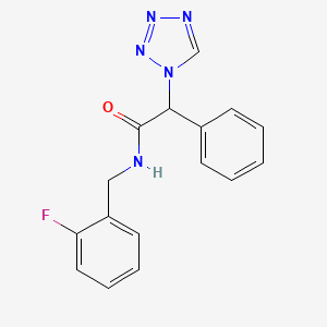 molecular formula C16H14FN5O B4523156 N-(2-fluorobenzyl)-2-phenyl-2-(1H-tetrazol-1-yl)acetamide 