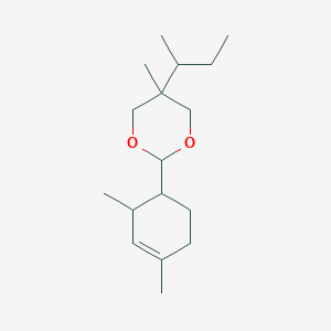 molecular formula C17H30O2 B045232 1,3-Dioxane, 2-(2,4-dimethyl-3-cyclohexen-1-yl)-5-methyl-5-(1-methylpropyl)- CAS No. 117933-89-8