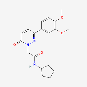 molecular formula C19H23N3O4 B4523220 N-cyclopentyl-2-(3-(3,4-dimethoxyphenyl)-6-oxopyridazin-1(6H)-yl)acetamide 