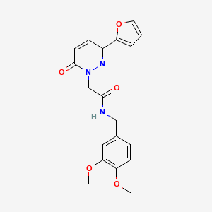 molecular formula C19H19N3O5 B4523269 N-(3,4-dimethoxybenzyl)-2-(3-(furan-2-yl)-6-oxopyridazin-1(6H)-yl)acetamide 