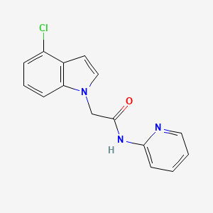 molecular formula C15H12ClN3O B4523280 2-(4-chloro-1H-indol-1-yl)-N-(2-pyridyl)acetamide 