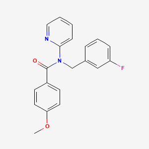molecular formula C20H17FN2O2 B4523414 N-[(3-FLUOROPHENYL)METHYL]-4-METHOXY-N-(PYRIDIN-2-YL)BENZAMIDE 