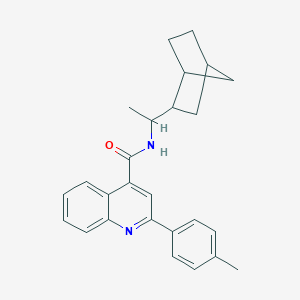 molecular formula C26H28N2O B452369 N-(1-bicyclo[2.2.1]hept-2-ylethyl)-2-(4-methylphenyl)-4-quinolinecarboxamide 