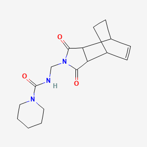 molecular formula C17H23N3O3 B4523931 N-[(3,5-dioxo-4-azatricyclo[5.2.2.02,6]undec-8-en-4-yl)methyl]piperidine-1-carboxamide 