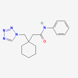 molecular formula C16H21N5O B4523938 N-phenyl-2-[1-(1H-tetrazol-1-ylmethyl)cyclohexyl]acetamide 