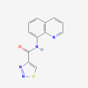 molecular formula C12H8N4OS B4524001 N-(quinolin-8-yl)-1,2,3-thiadiazole-4-carboxamide 